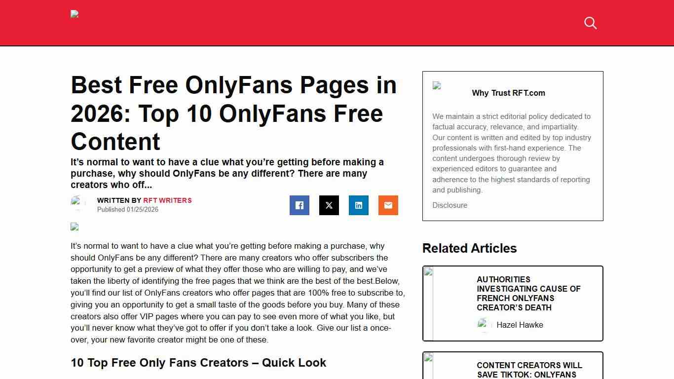 Best Free OnlyFans Pages in 2026: Top 10 OnlyFans Free Content - St. Louis Riverfront Times